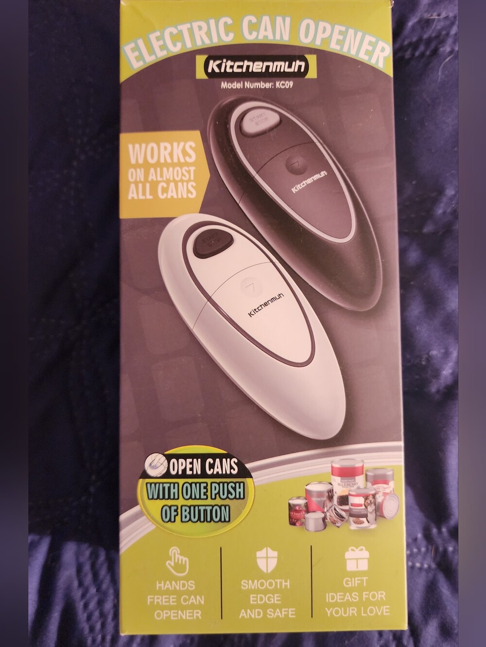 Kitchenmuh Electric Can Opener KC09 One Touch Automatic NEW